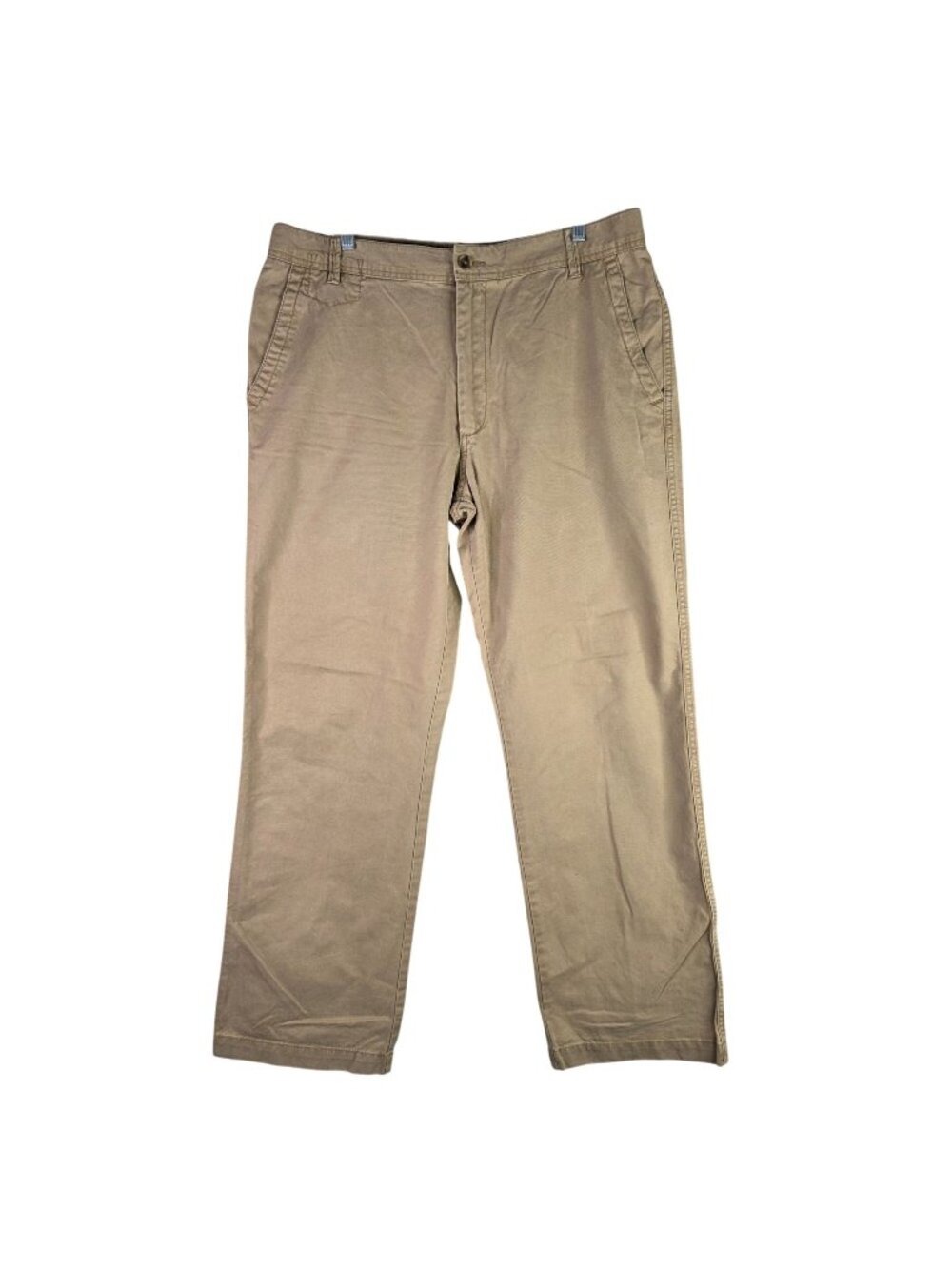 Mens Old Navy Loose Fit Khaki Tan Pants Straight Leg 100% Cotton Casual 36x34